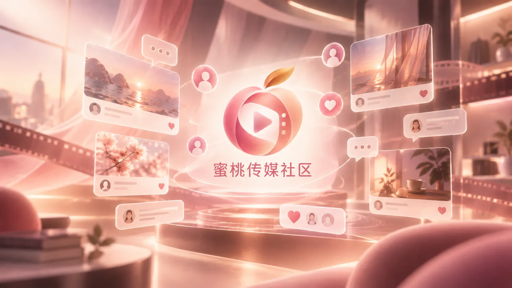 社区讨论与移动端视频浏览主题画面